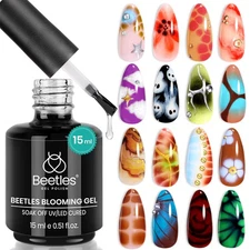 Beetles Blooming Gel Nail Polish Set: Perfect DIY Nail Art Manicure Gift Setn