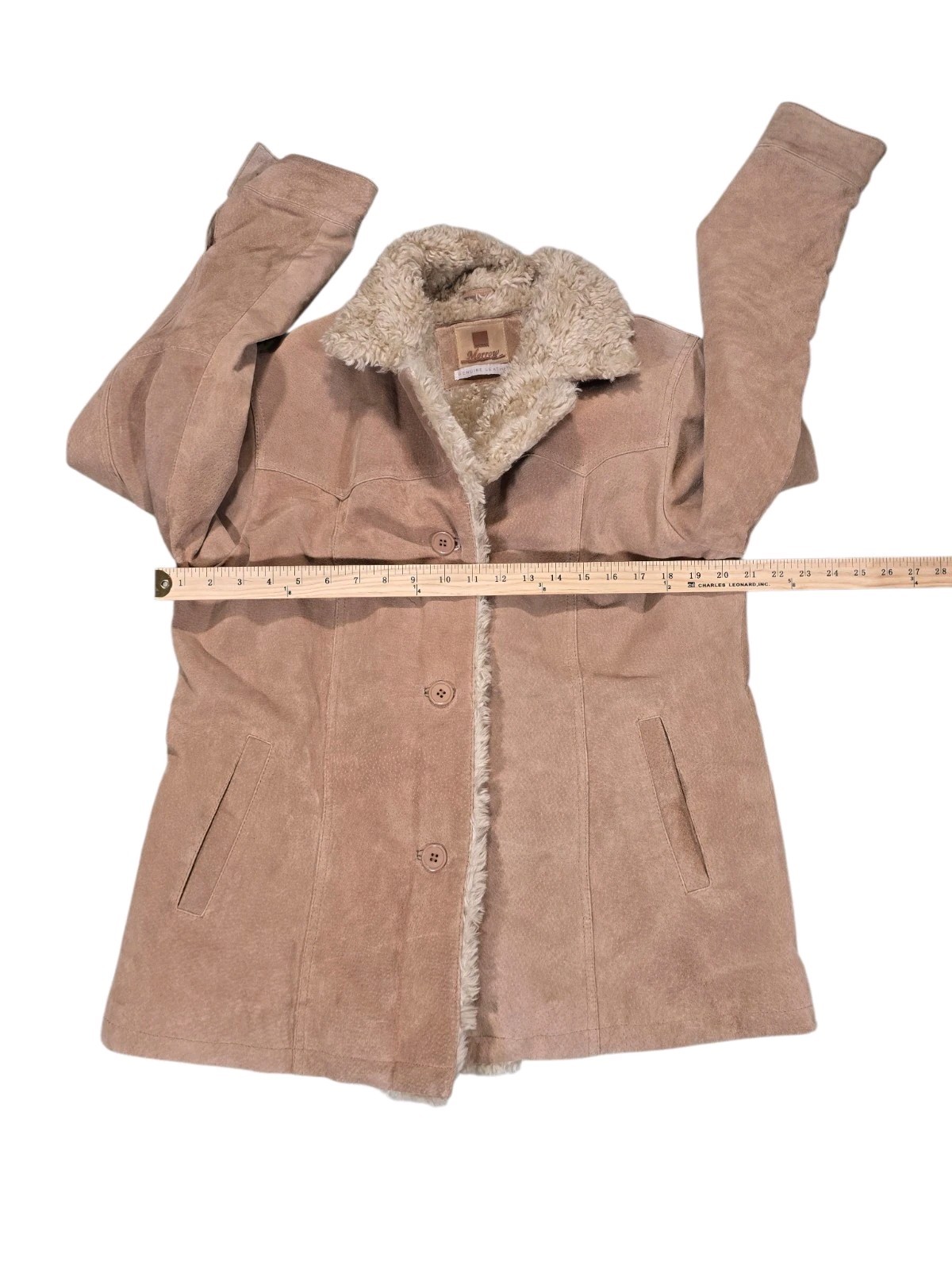 Morrow Button Front Collared Shearling Collar Jac… - image 16