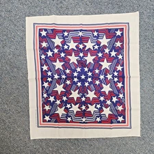 American Flag Bandana Vtg Made in the USA RN 14193 Scarf 24” X 22”