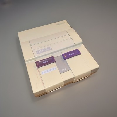 Super Nintendo Console SNES Tested Working Two Games Included SNS-001