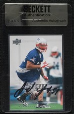 BAS 2008 Upper Deck Star Rookies Jerod Mayo #250 Seal of Authenticity Auto 3c7