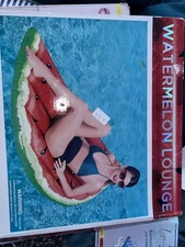 Bestway Watermelon Pool Float Lounge Inflatable Raft H2O GO 68X35 New In Box G