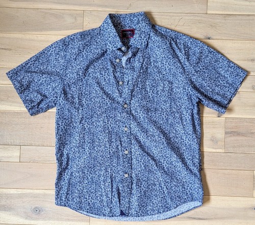 UNTUCKit Jean-Louis Blue Floral Shirt Men Small Button Short Sleeve Wrinkle Free - Bild 1 von 12