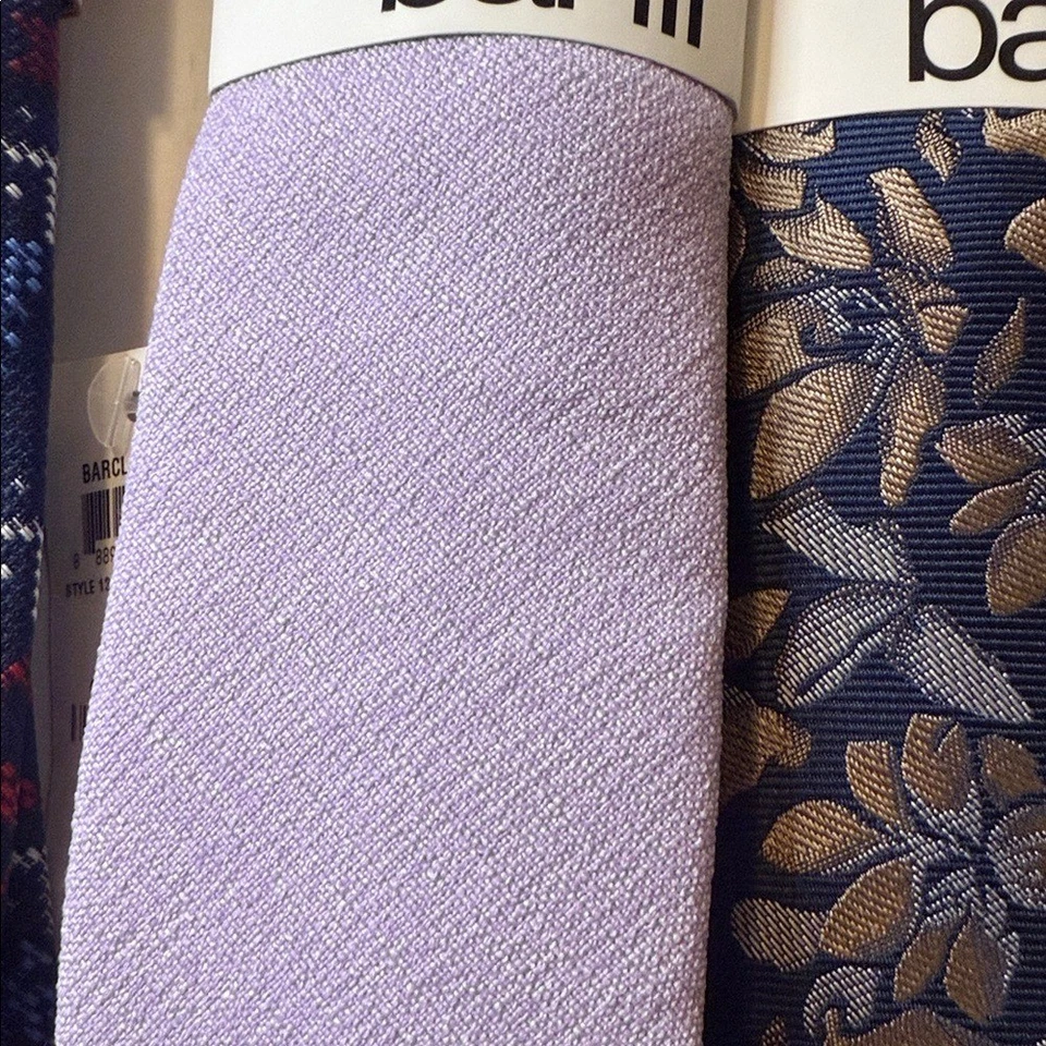 Bar III Men's Tie Bundle NWT 4 Floral Plaid Lavender Modern Gift Set Holiday - Image 3 of 4