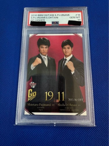 PSA10 Otani Shohei 2016 Bbm Fujinami Shintaro Go Higher No.16 Two-Shot Nippon Ha