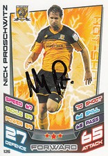 Hull City F.C Nick Proschwitz Hand Signed 12/13 Championship Match Attax.