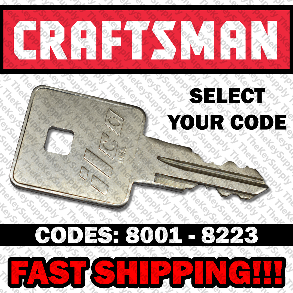 Craftsman 8017 Precut Replacement Toolbox Key llave | eBay
