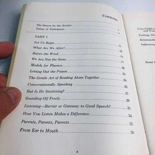 Stuttering: Its Prevention: Speech Foundation of America Publication #3 1973 - Picture 8 of 9