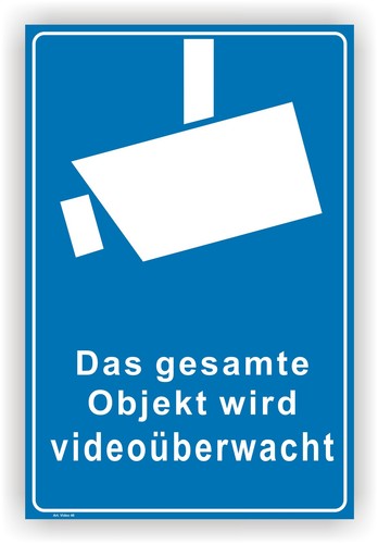 Videoüberwachung-Aufkleber – Rot, Selbstklebend, 9x9 Cm, Kratz- Und Wetterfest Für Draußen