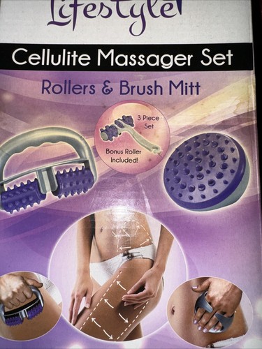 BRAND NEW INSTRUMENTAL BEAUTY CELLULITE MASSAGER BODY SYSTEM SET w CREAM THIGHS