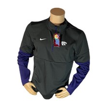 Nike Men Kansas State Wildcats Football Therma-Fit Half-Zip Pullover Shirt Small