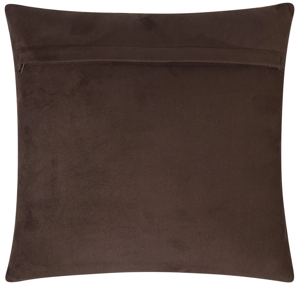 Almohada de cuero de vaca beige y marfil - Retazos a rayas Foto 3 de 4