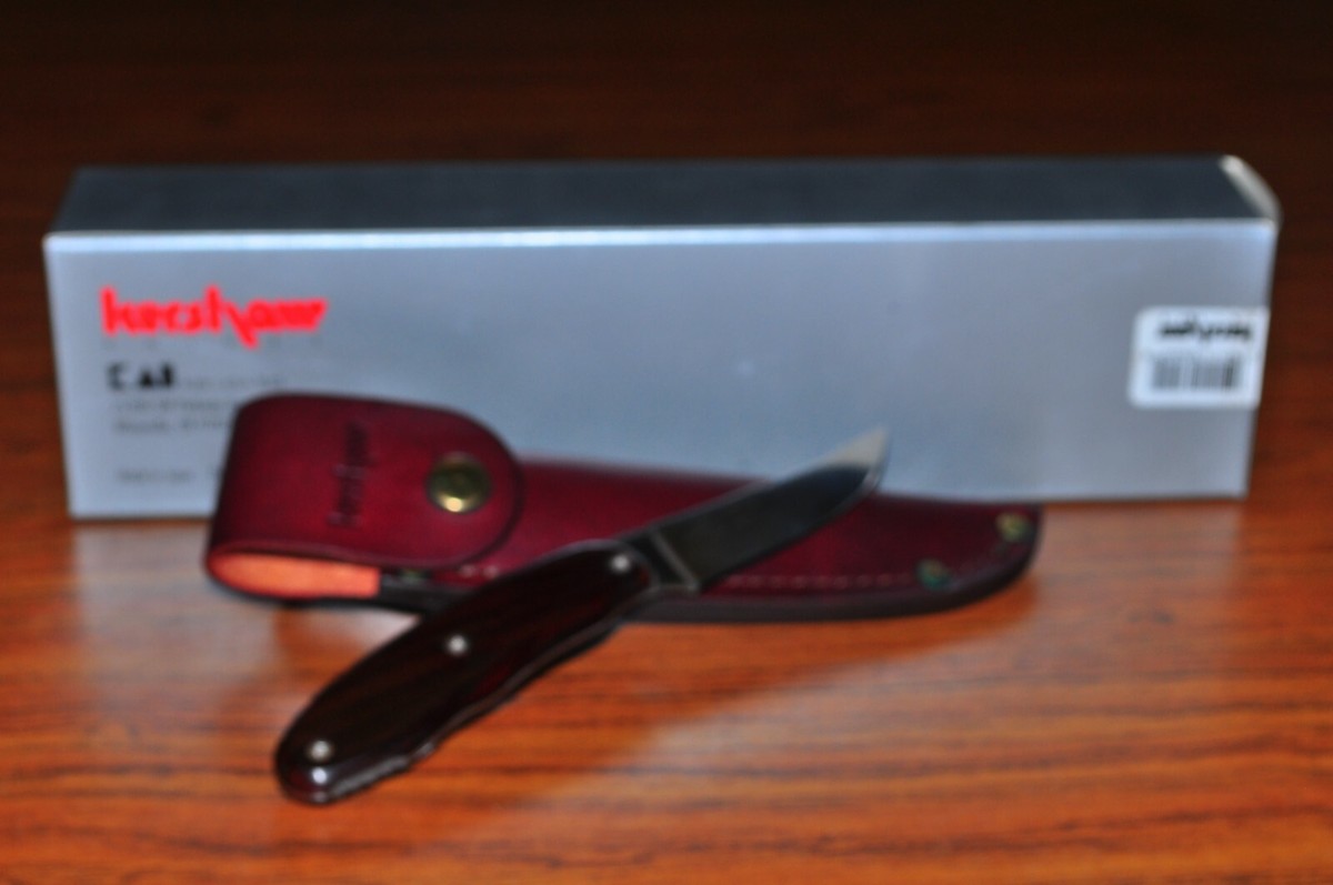 スーパーセール 半額 Kershaw Knives Tom Veff Designed Kaper With Cocobolo Wood ハンティングナイフ、狩猟刀