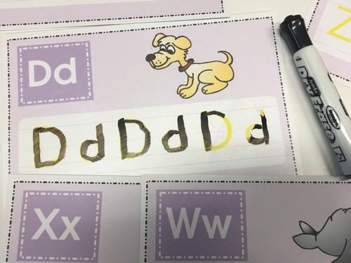 26 Alphabet laminated - dry erase cardset Pre K letter - Picture 5 of 12