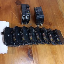Lot of 10 Square D QOB/QO 120/240 Breakers Various amperages and poles