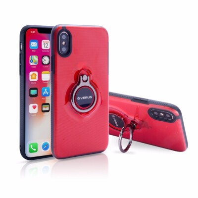 iPhone XS Max Shockproof Transparent Ring Holder Kickstand Protection Case