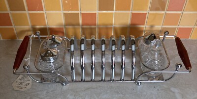 Brama Chrom Nickel Frühstücksset - Toast Set komplett - Vintage - noch verpackt