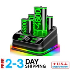 Fast Charging 4x4800mWh Battery Kit with LED Indicators for Xbox Controllers
