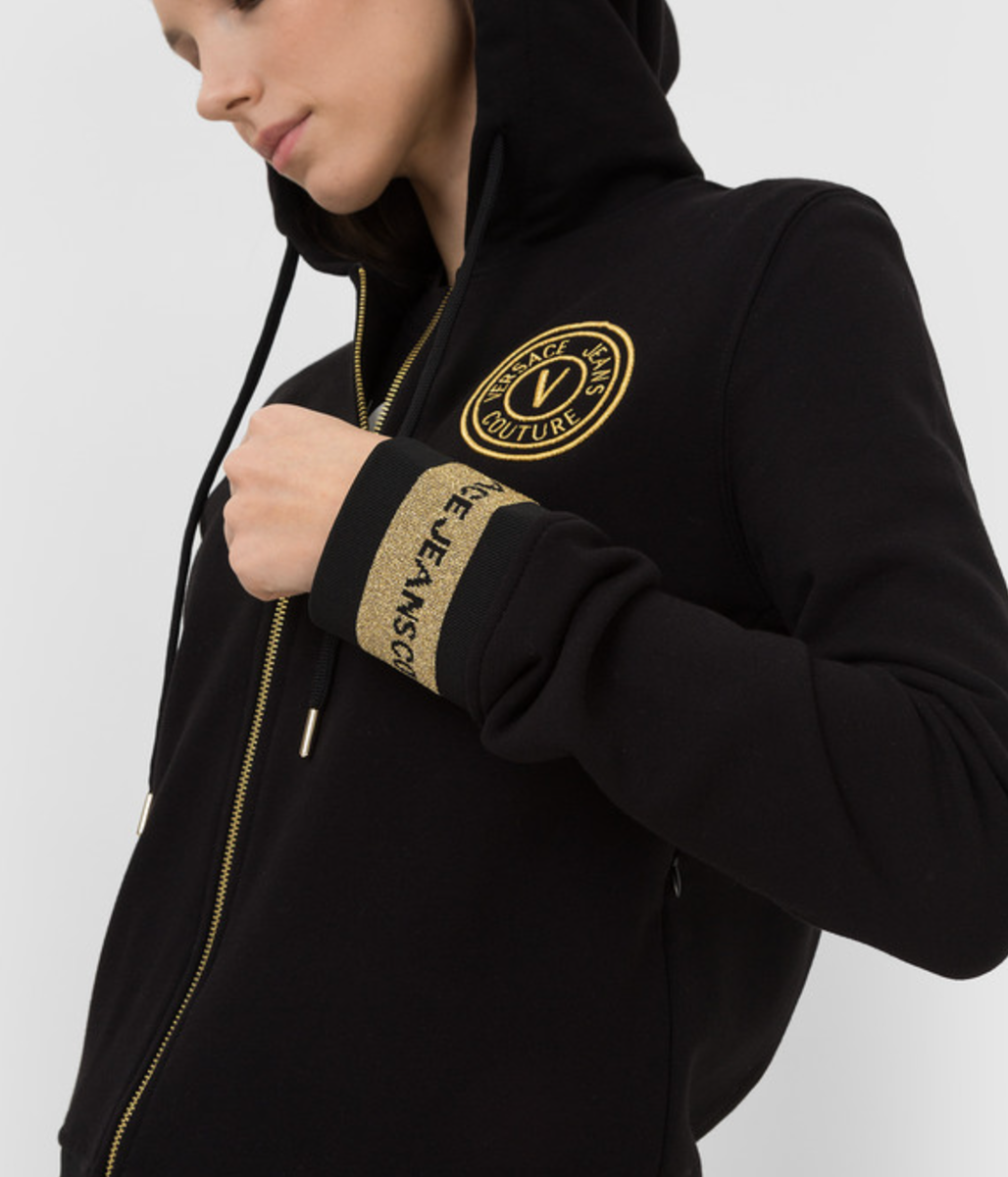 Versace Jeans Couture Sweat Jacket V-Emblem Hooded Jacket