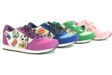Kids Sneakers Gym Shoes Boys Girls Green Blue Pink Purple Sz Varies Customizable
