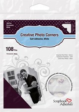 3L Scrapbook Adhesives Paper Photo Corners Self-Adhesive 108/Pk-White