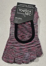 TOESOX NWT Size S (6-8) Ballerina Tec Full Toe Pilates Yoga Grip Socks ~NEW