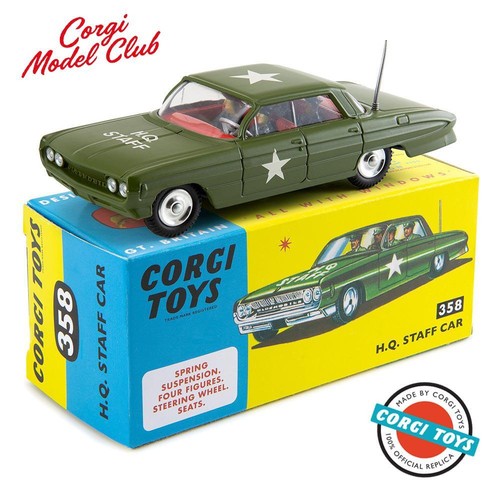 Corgi Model Club 358 - Oldsmobile 88 H Q Staff Car Diecast 4 Figures inc COA - Picture 6 of 6