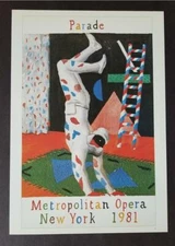 David Hockney "Harlequin" Parade  Poster Print offset Lithograph 1987