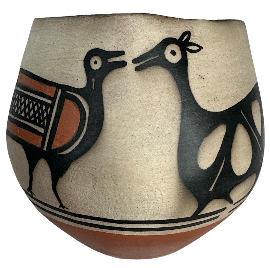 工芸品 Santo domingo pueblo pottery Santo Domingo Pueblo Polychrome Jar Circa 1920's - Four