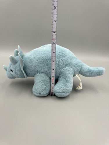Kellytoy dinosauro blu triceratopo peluche sonaglio 12" imbottito dinosauro Lovey - Foto 5 di 9