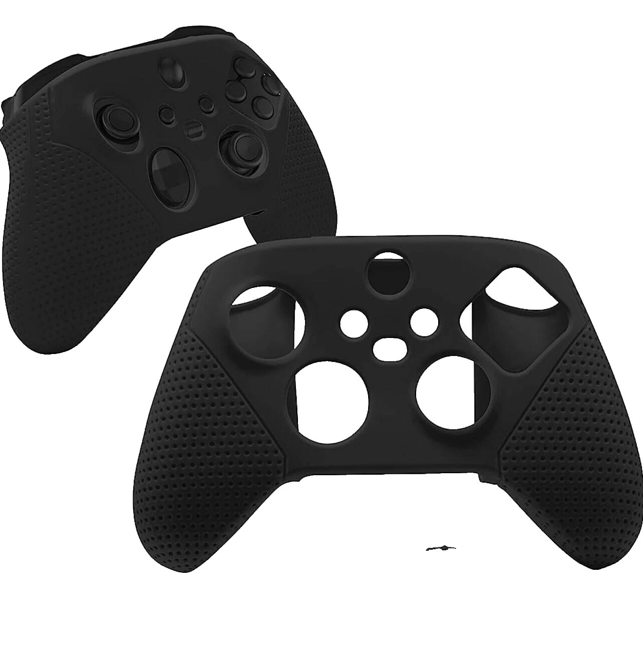 Black Silicone/Gel/Rubber Video Game Thumbstick Grips/Caps Cases