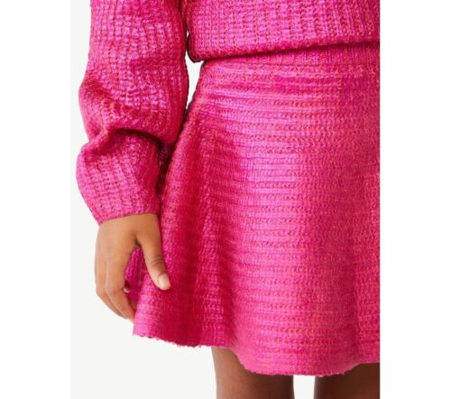 Scoop Girls Metallic Foil Mini Skirt Size M 7-8 Fuchsia Fedora - Picture 2 of 5
