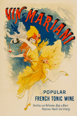 Vin Mariani French Tonic Wine Vintage Art Wall Indoor Room Poster - POSTER 20x30