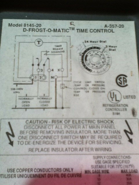 Paragon D Frost O Matic Time Control Model 8145 20 Used Untested