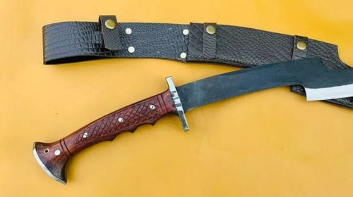 Custom Handmade Carbon Steel Blade Egyptian Khopesh Sword | Hunting | 32 inches - Picture 6 of 8