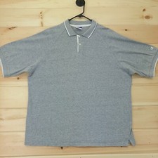 Champion Polo Shirt Mens Extra Large XL Short Sleeve Grey Solid Casual Logo Golf