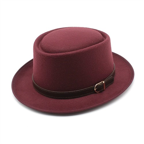 Pork Pie Hut Flat Top Fedora Hut Vintage Panamahut klassisch Jazzhut Sonnenhut - Bild 10 von 20