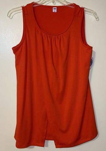 Old Navy Maternity Orange Layered Top T Shirt Tank Sleeveless Size Medium NWT