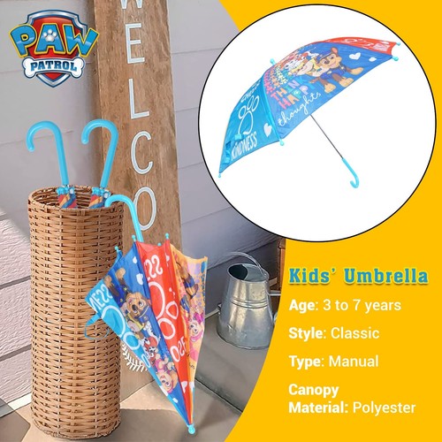 Classic Umbrella, Animated Character Canopy Umbrellas, Stick Brolly Kids 3-7Yrs - Picture 11 of 108
