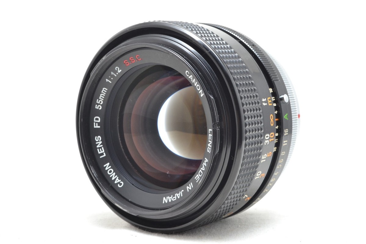 【超美品】Canon FD 55mm F/1.2 S.S.C. Near Mint] Canon FD 55mm f/1.2 S.S.C. Prime Lens w/BS-58