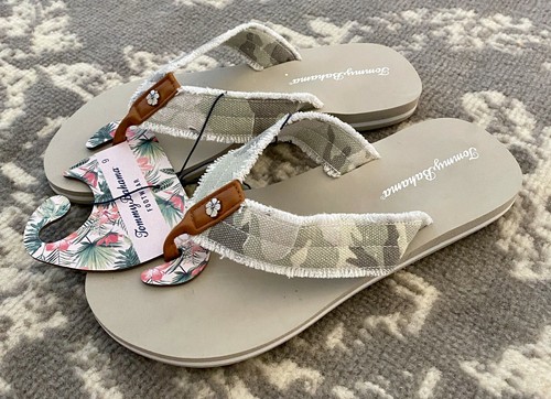 Frayed Edge Canvas Flip Flops Size 