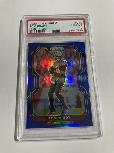 2020 Panini Prizm Tom Brady Blue Prizm PSA 10 GEM MINT Retail SSP Very RARE