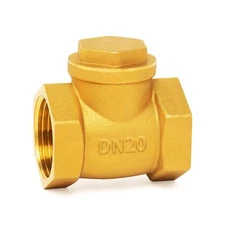 Brass Swing Check Valve DN20 3/4" Female Thread One-Way Horizontal Non-return...