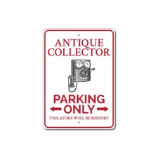 Custom Antique Collector Parking Only Sign Personalized Store Shop Home Decor