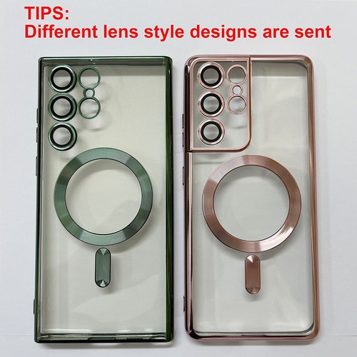 Clear TPU Case Lens Glass MagSafe Magnetic Charging fo Samsung S24 S23 S22 S21 - Picture 24 of 33