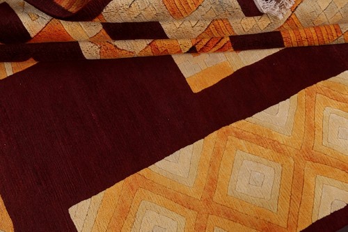 Exquisite Nepalese Indian Wool Rug Bedroom 6x8 ft Red Carpet - Picture 17 of 22