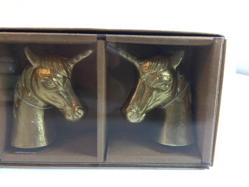 Thirstystone Unicorn Salt and Pepper Shaker Set Gold Metal Unique - Picture 5 of 9
