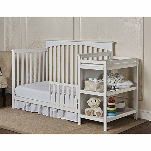 dream on me 5 in 1 brody convertible crib with changer white