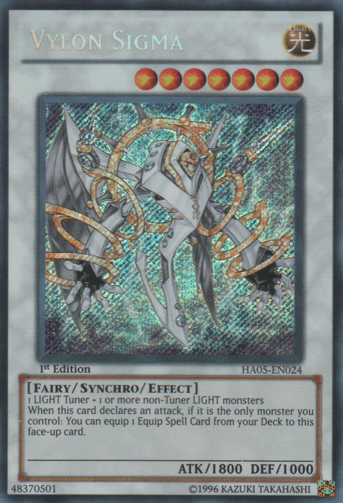 3x Vylon Sigma HA05-EN024 Secret Rare 1st Edition NM English Yugioh