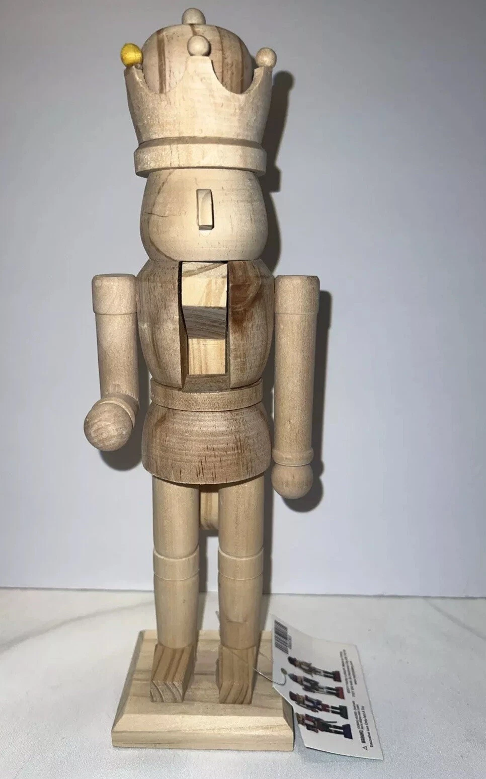 12 “ Unpainted Wooden Nutcracker Crown